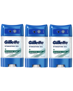 3 x Gillette Antiperspirant Hydrating Clear Gel 70ml - Eucalyptus
