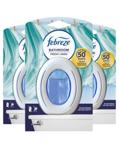 3 x 7.5ml Febreze Bathroom Air Freshener - Fresh Linen