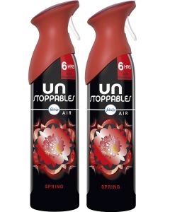 2 X 300 ml Febreze Unstoppables Aerosol Room Spray - Spring