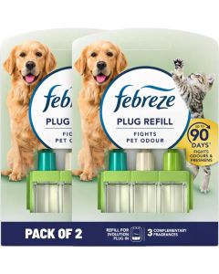 2 x 20ml Febreze 3Volution Plug in refill - Pet odour Eliminator