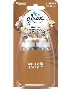2 x Glade Sense and Spray Refill 18ml - Sensual Sandalwood & Jasmine