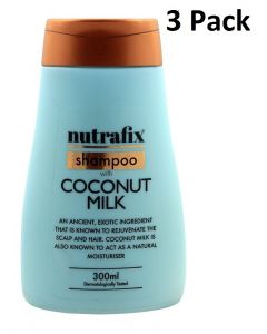 3 x 300ml Nutrafix Shampoo with Coconut Milk