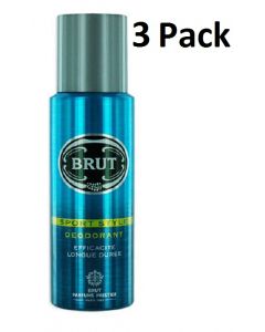 3 x Brut Deodorant Body Spray 200 ml - Sport Style