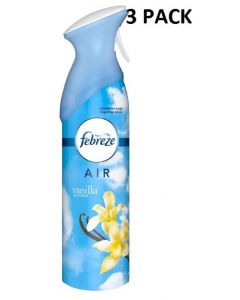 3 X 300 ml Febreze Air Effects Air Freshener Can Spray - Vanilla Blossom