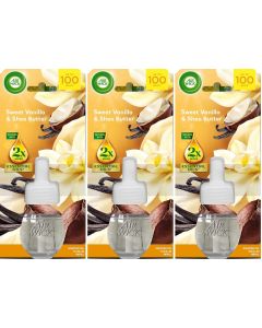 3 X Air Wick Plugin Oil Refills - Sweet Vanilla & Shea Butter