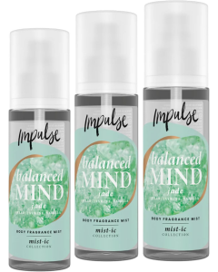 3 x 150ml Impulse mist-ic collection, Body Mist, Balanced Mind