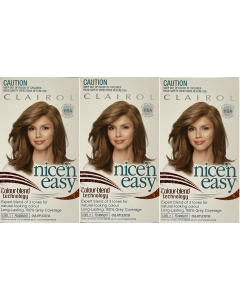 3 x Clairol Nice 'n Easy Colour Blend Technology Hair Dye- 115A Natural Lighter Golden Brown
