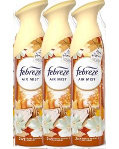 3 X 185 ml Febreze Air Mist Air Freshener Spray - Cosy Season