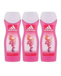 3 x 250ml Adidas Shower Gel for Women 250ml - Fruity Rythm