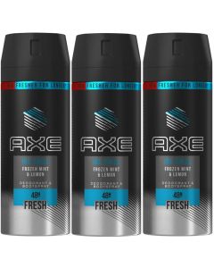 3 x Axe Deodorant Body Spray150ml - Ice Chill