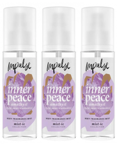 3 x 150ml Impulse mist-ic collection, Body Mist, Inner Peace