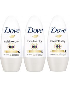 3 x Dove 48H protection Anti-perspirant Roll On 50 ml - Invisible Dry
