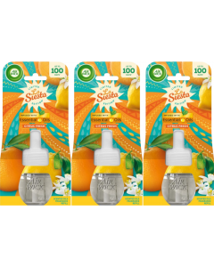 3 x Air Wick Plug in Oil Refills - La Siesta (Citrus Fresh)