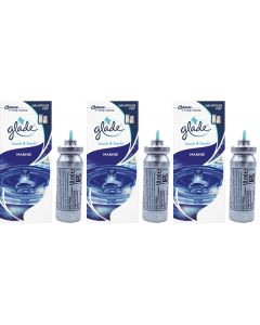 3 X Glade Touch & Fresh Refill Marine 10ml