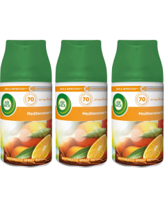 3 x Air Wick Freshmatic Automatic Spray Refill 250ml - Mediterranean Sun