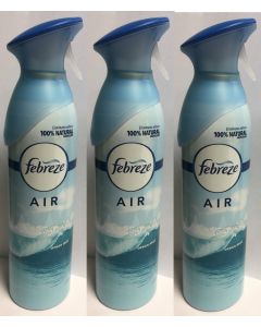 3 X 300 ml Febreze Air Effects Air Freshener Spray - Ocean Mist