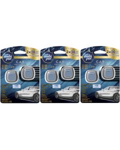6 x 2ml Ambi Pur Car Air Freshener Vent Clip On Diffuser+ Refill - Ocean