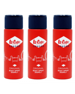 3 x 200ml Lee Cooper Deodorant Body Spray - Original