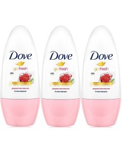 3 x Dove 48H protection Anti-perspirant Roll On 50 ml - Pomegranate & Lemon Verbana