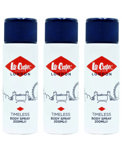 3 x 200ml Lee Cooper Deodorant Body Spray - Timeless