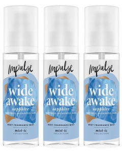 3 x 150ml Impulse mist-ic collection, Body Mist, Wide awake