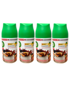4 x Air Wick Freshmatic Spray Refill 250ml - Crackling Fire & Cinnamon Spice