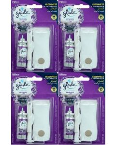4 x Glade Touch & Fresh Holder + 12ml Refill - Lavender