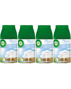 4 x Air Wick Freshmatic Max Automatic Spray Refill 250ml - Linen In the Air
