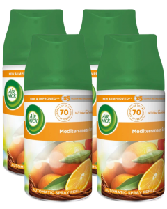 4 x Air Wick Freshmatic Automatic Spray Refill 250ml - Mediterranean Sun