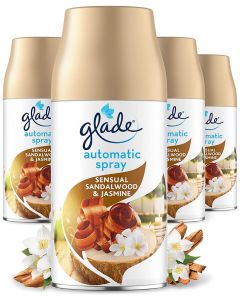 4 x Glade Automatic Spray Refill 269ml -Sensual Sandalwood & Jasmine
