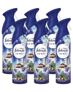 6 X 185 ml Febreze Air Mist Air Freshener Spray - Alpine Escape 