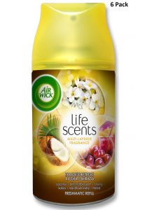6 x Air Wick Freshmatic Max Automatic Spray Refill 250ml - Paradise Retreat