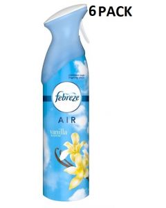 6 X 300 ml Febreze Air Effects Air Freshener Can Spray - Vanilla Blossom