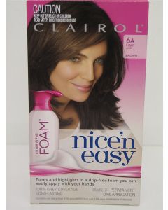 3 x Clairol Nice 'n Easy Colour Blend Foam Permanent Dye- 6A Light Ash Brown
