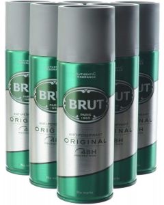 6 x Brut Antiperspirant Body Spray 200 ml 