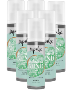 6 x 150ml Impulse mist-ic collection, Body Mist, Balanced Mind