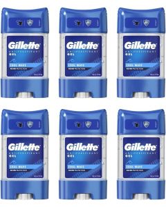 6 x Gillette Endurance Antiperspirant Clear Gel 70ml - Cool Wave