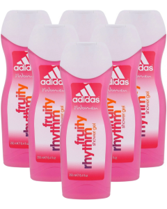 6 x 250ml Adidas Shower Gel for Women 250ml - Fruity Rythm