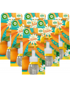 6 x Air Wick Plug in Oil Refills - La Siesta (Citrus Fresh)