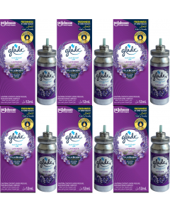 6 X Glade Touch & Fresh Air freshner Refill 12ml - Lavender