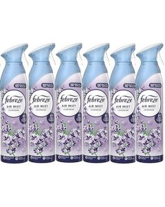 6 X 185 ml Febreze Air Mist Air Freshener Spray - Lavender