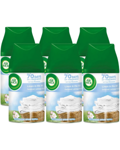 6 x Air Wick Freshmatic Max Automatic Spray Refill 250ml - Linen In the Air