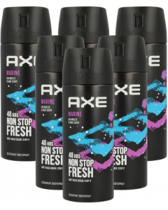 6 x Axe Deodorant Body Spray150ml - Marine