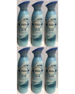 6 X 300 ml Febreze Air Effects Air Freshener Spray - Ocean Mist