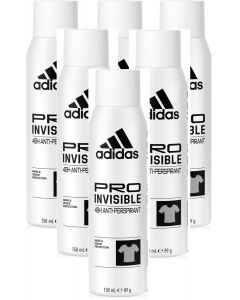 6 x Adidas 48H Anti Marks Antiperspirant  Spray 150ml - Pro Invisible 