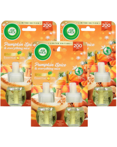 6 x Air Wick Plug in Oil Refills - Pumpkin Spice & Everything Nice