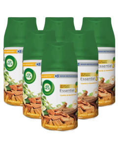 6 x Air Wick Freshmatic Spray Refill 250ml - Vanilla & Sandalwood