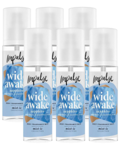 6 x 150ml Impulse mist-ic collection, Body Mist, Wide awake