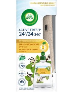 Air Wick Active Fresh Automatic Spray Diffuser Unit + Sandalwood & Snowflakes Refill 228ml