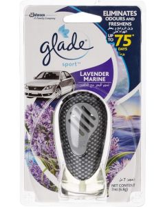 Glade Car Air Freshener Vent Clip On Diffuser+7ml Refill - Lavender Marine